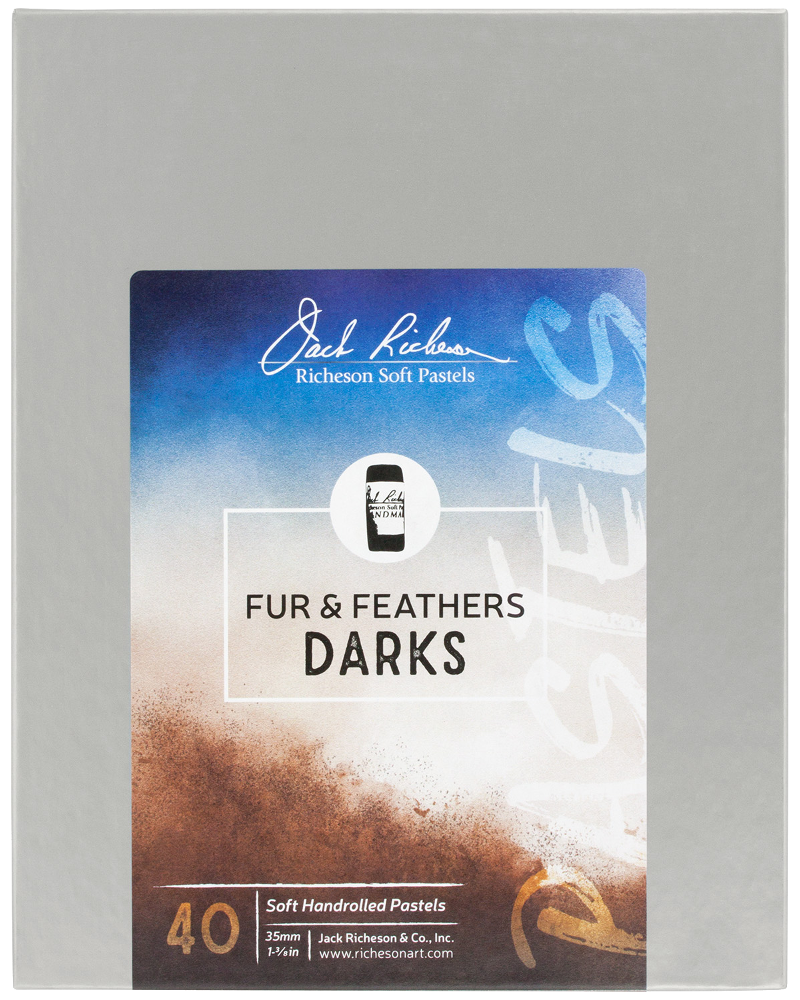 Richeson Soft Handrolled Pastels Set Of 40 - Color: Fur And Feathers Dark