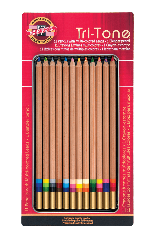 Koh-I-Noor Tri Tone Pencil Tin Set Of 12