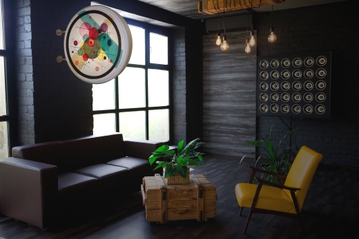 Round Led Wall Panel - Industrial Interior Decor