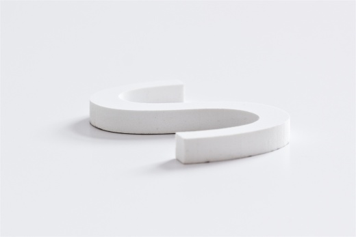 White PVC Router Cut Letters - 1/8" (3Mm) Thick