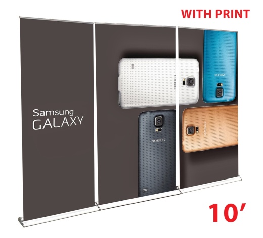 HD Retractable Roll Up Banner Stand Wall 10'