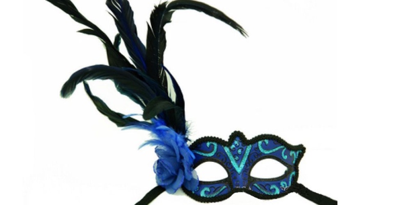 Kbw Women's Venetian Styled Eye Mask, Blue