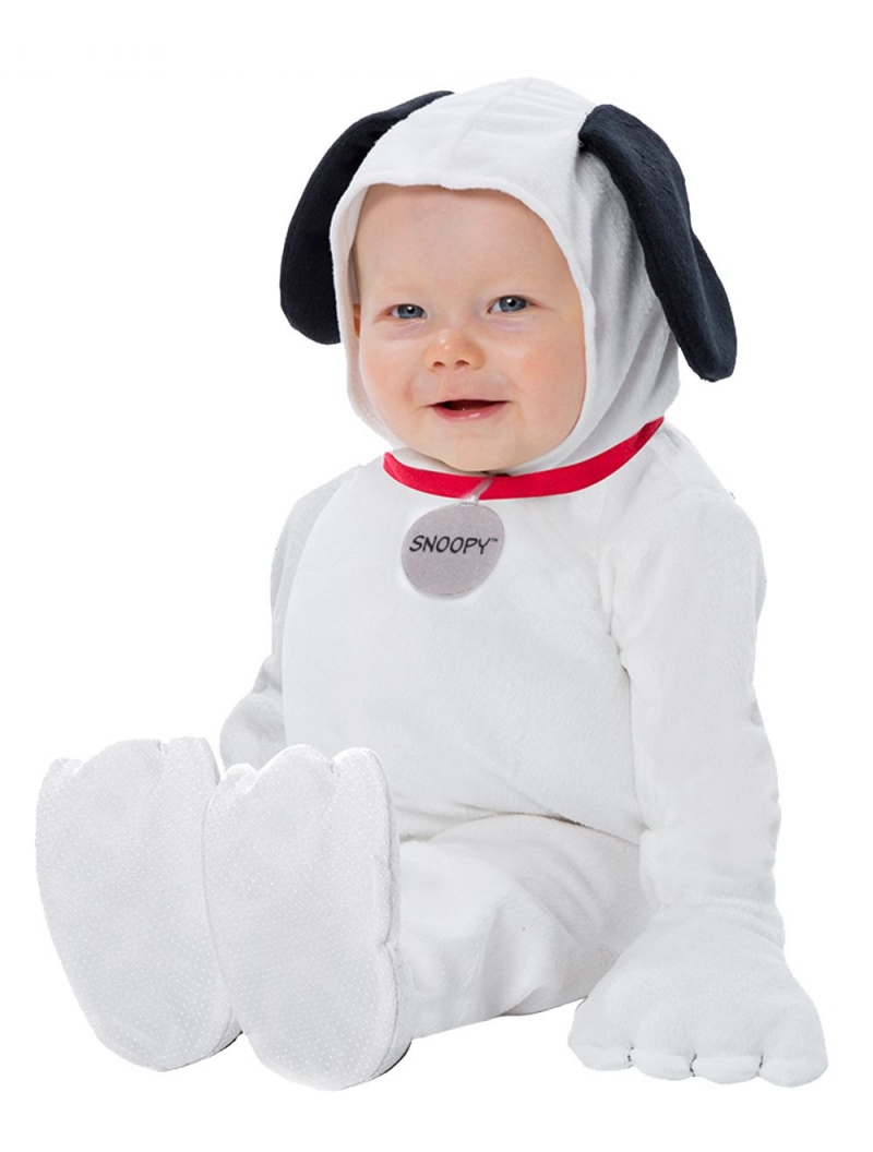 Baby Peanuts Snoopy Newborn Costume, White, (0-9) Months