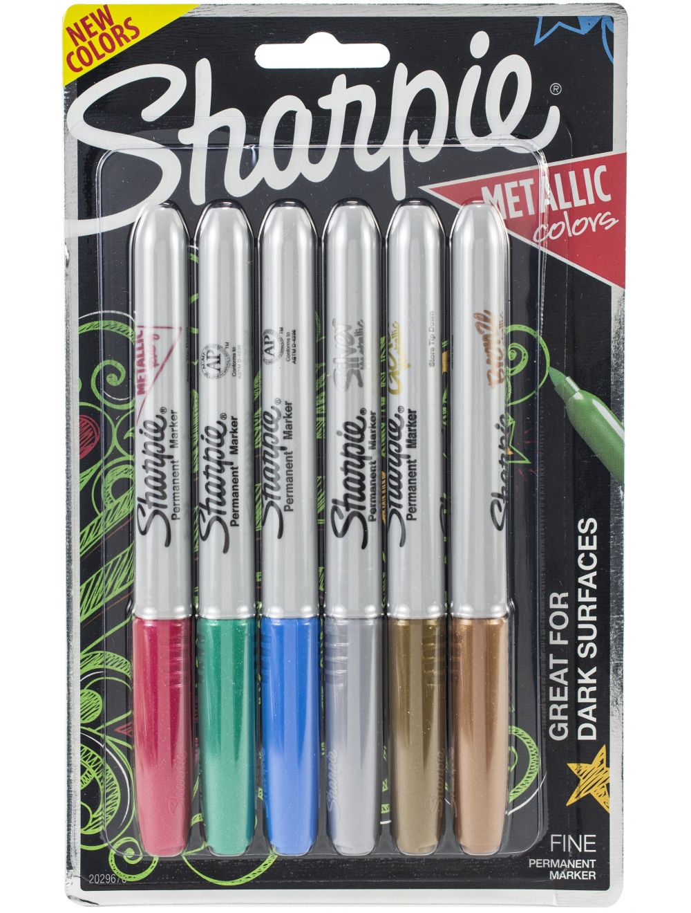 Fine Point Permanent Markers - 6 Metallic Colors Sharpie