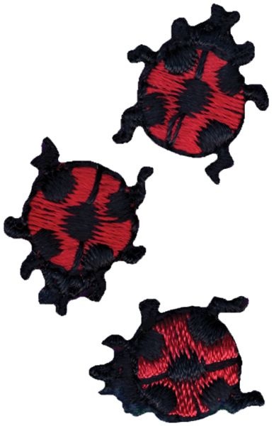 Wrights Iron-On Appliques 3 Per Pkg Ladybugs