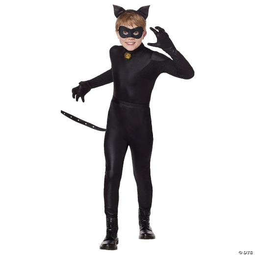 Kids Miraculous Cat Noir Costume Md 78