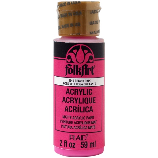 Folkart Acrylic Paint 2Oz Bright Pink