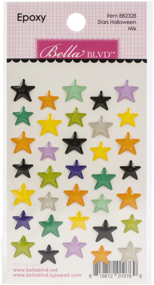 Monsters And Friends Epoxy Stickers Stars Halloween Mix