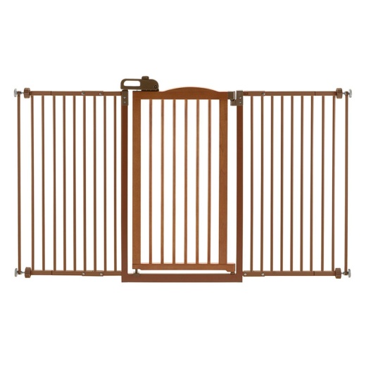 Richell Tall One Touch Gate II Wide In Brown