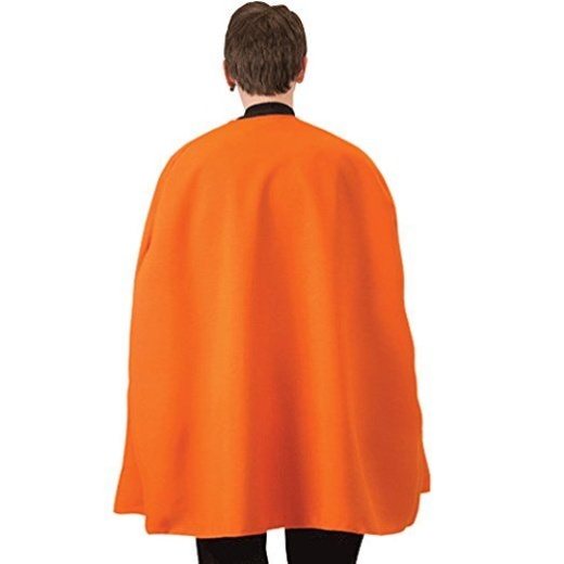 Orange Superhero Adult Cape - Rj Costumes