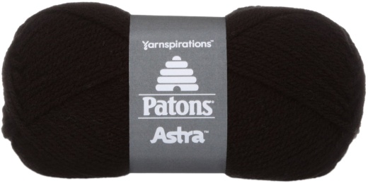 Patons Astra Yarn Solids Black 1 Pack Of 10 Skein