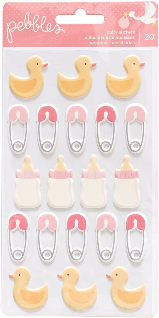 Pb Lullaby Puffy Girl Stickers - 20 Piece Set