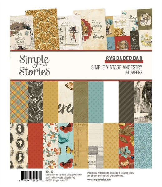 Simple Stories Double-Sided Paper Pad 6 Inch X8 Inch 24 Per Pkg