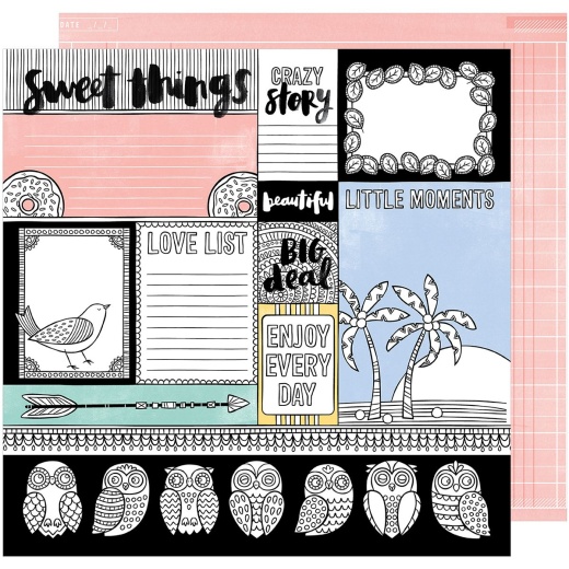 Amy Tan Oh Happy Life Double Sided Cardstock | Collection 12 X 12 Paper Big Deal