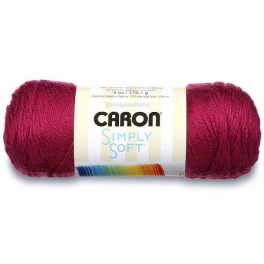 Spinrite Caron Simply Soft Solids Yarn Fuchsia 1 Pack Of 3 Skein