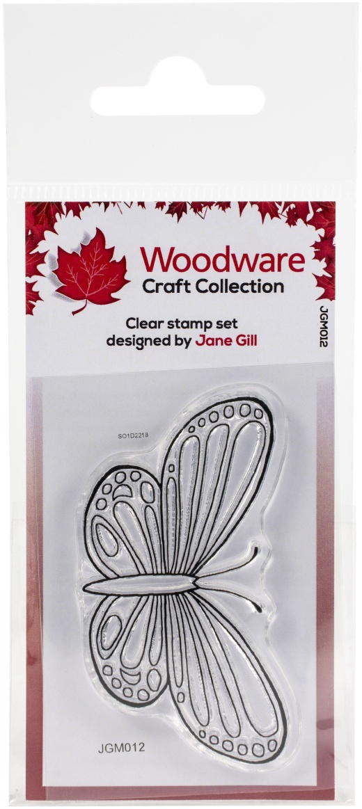 Woodware Clear Stamps 2.6 X1.7 Inch Mini Wings Common Blue Inch