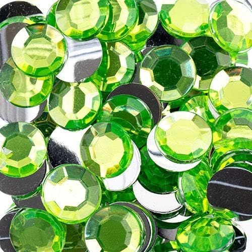 John Bead Acrylic Round Flat Back Rhinestones 12Mm Ss50 Peridot 400Pcsbag