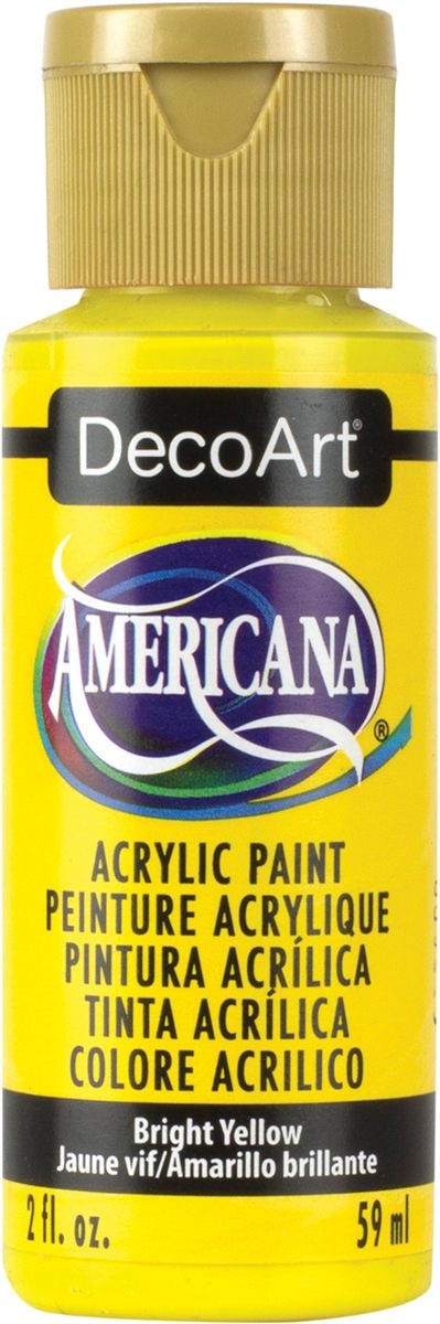 Americana Acrylic Paint 2Oz Bright Yellow Transparent