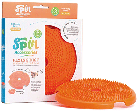 Petdreamhouse Spin Disc Lick Feeder And Frisbee M Orange