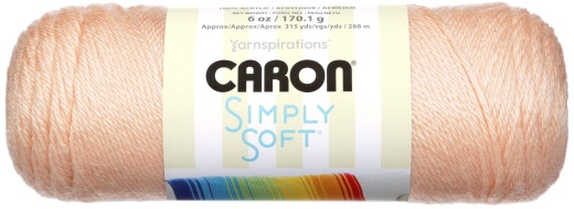 Spinrite Caron Simply Soft Solids Yarn Light Country Peach 1 Pack Of 9 Skein