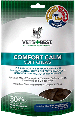 Vets Best Soft Chews Comfort Calm 30 Ct - Natural Anxiety Relief for Your Dog