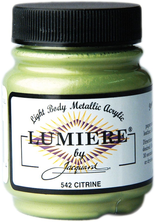 Jacquard Lumiere Metallic Acrylic Paint 2.25Oz Citrine