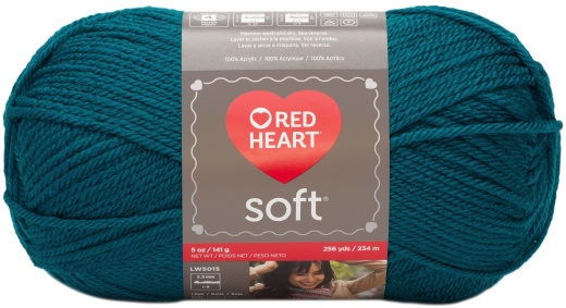 Red Heart Soft Yarnteal 1 Pack Of 1 Skein