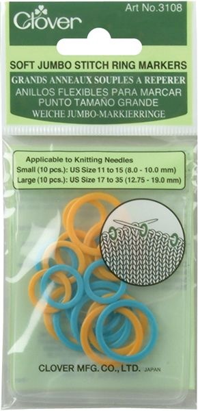 Soft Stitch Jumbo Ring Markers-20 Per Pkg