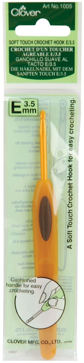 Clover Soft Touch Crochet Hook Size E4 3.5Mm