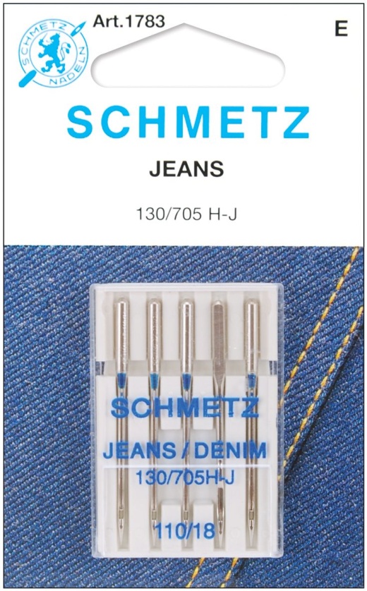 Schmetz Jean And Denim Machine Needles-Size 18/110 5 Per Pkg