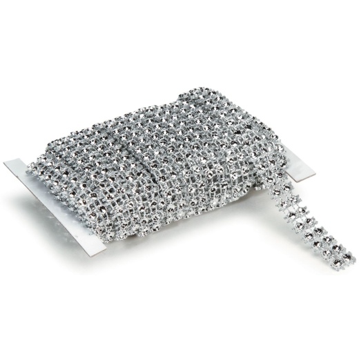 Bling On A Roll 3Mm X 5Yards 2 Rows Silver - Darice Crafts AC