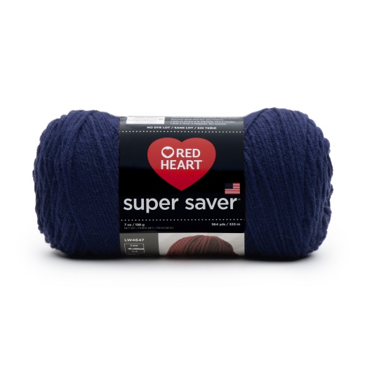 Red Heart Super Saver Yarn Soft Navy 1 Pack Of 9 Skein