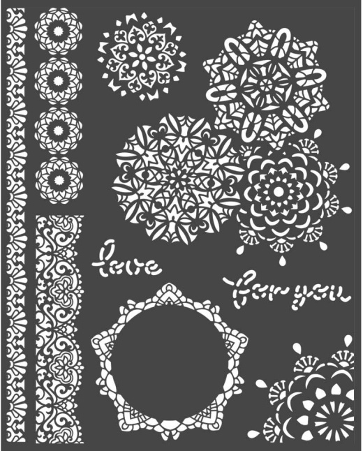 Stamperia Stencil 7.87 X9.84 Inch Laces Passion Inch