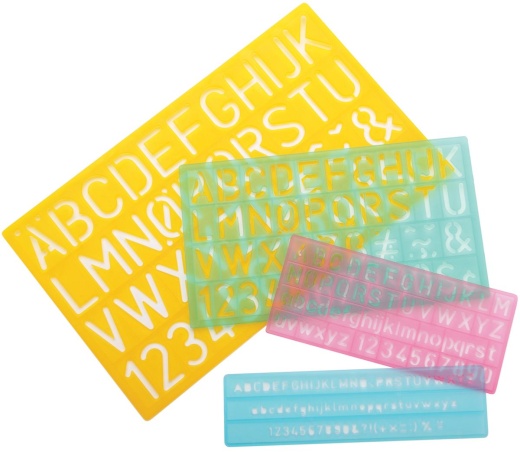 Lettering Guides 4 Per Pkg