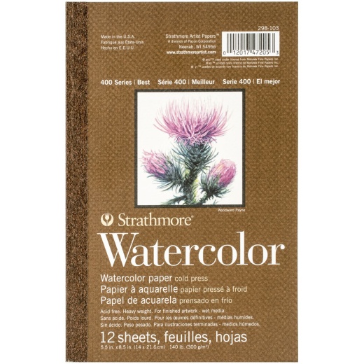 Strathmore Watercolor Paper Pad 5.5 X8.5 Inch 12 Sheets Inch