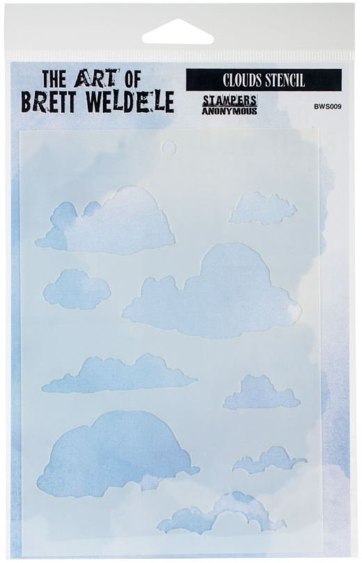 Brett Weldele Stencils 6.5 X4.5 Inch Clouds Inch