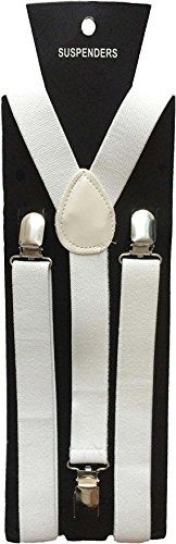 Halloween Wholesalers White Glitter Suspenders