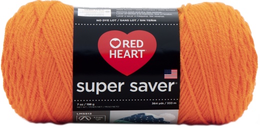 Red Heart Super Saver Yarn Pumpkin 1 Pack Of 1 Skein