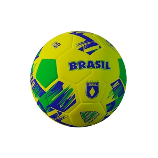 Vizari Brasil Soccer Ball - Size 5, Yellow/Blue/Green