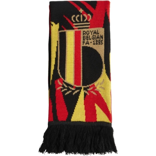 adidas Belgium Soccer Scarf - Black/Red - 53" X 6.5" X 3.5"