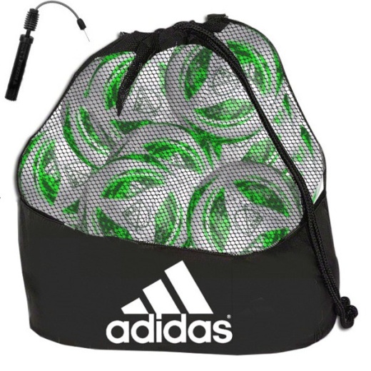 Adidas Mls Club Silver/Green Soccer Ball Package
