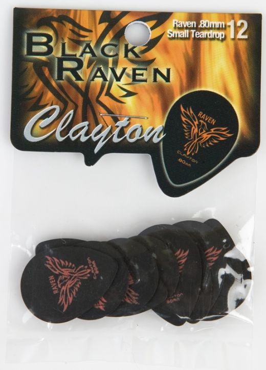 Steve Clayton Black Raven Pick - Small Teardrop