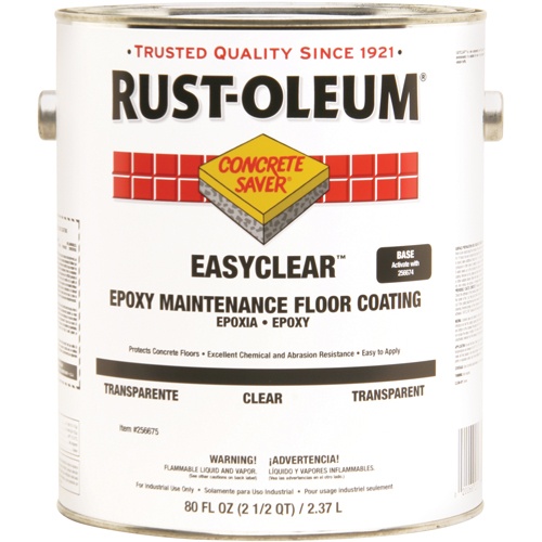 Maintenance Floor Coating Kit, 1 Gal., Epoxy-Based, High-Gloss, Clear