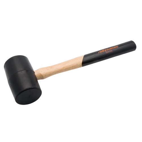 Rubber Mallet, 1 Lbs., Wood Handle, 11-3/4" l