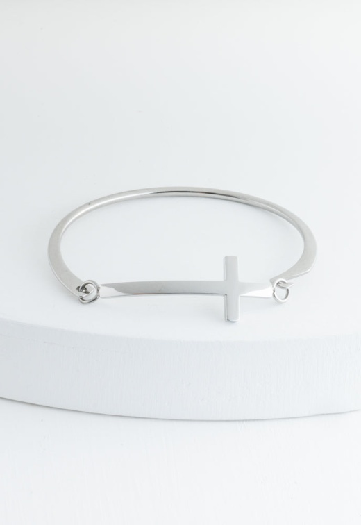 Faithfully Yours Cross Bracelet In Silver - Starfish