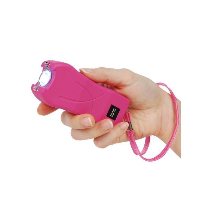 Runt Pink Stun Gun With Flashlight And Wrist Strap Disable Pin