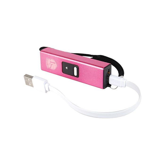 Slider Stun Gun Flashlight - Pink