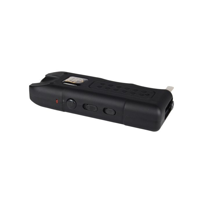 Multiguard Stun Gun, Alarm, And Flashlight With Built In Charger Black