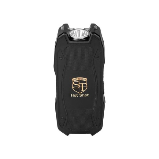 Hot Shot Stun Gun With Flashlight And Battery Meter - Black