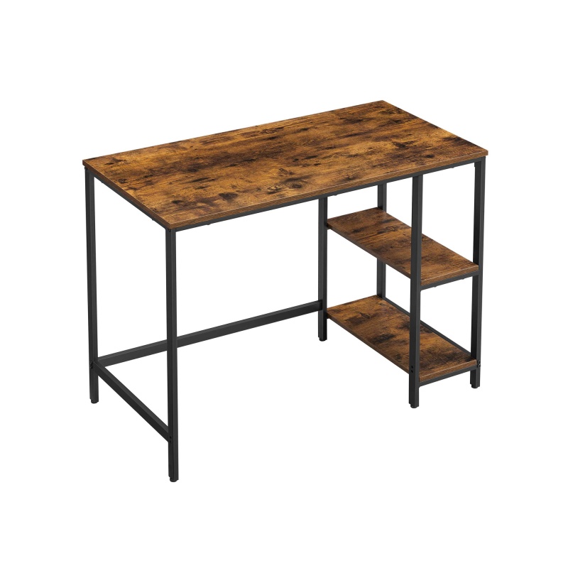 Industrial Small Computer Desk With 2 Shelves
